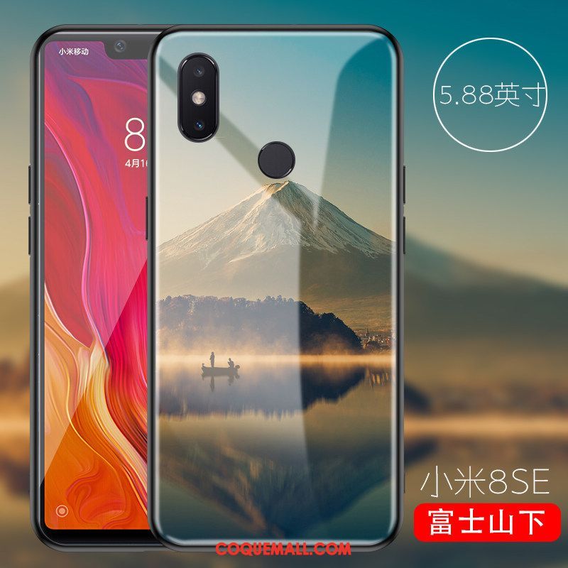 Étui Xiaomi Mi 8 Se Foncé Protection Amoureux, Coque Xiaomi Mi 8 Se Blanc Tout Compris Beige