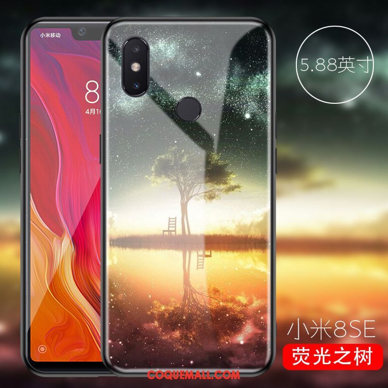 Étui Xiaomi Mi 8 Se Foncé Protection Amoureux, Coque Xiaomi Mi 8 Se Blanc Tout Compris Beige