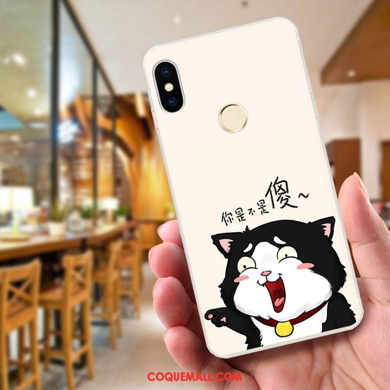 Étui Xiaomi Mi 8 Se Gaufrage Protection Fluide Doux, Coque Xiaomi Mi 8 Se Bleu Dessin Animé Beige