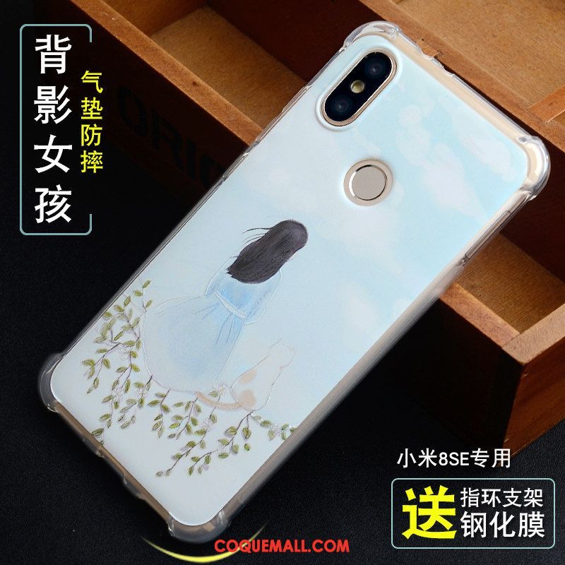 Étui Xiaomi Mi 8 Se Incassable Protection Personnalité, Coque Xiaomi Mi 8 Se Petit Fluide Doux Beige