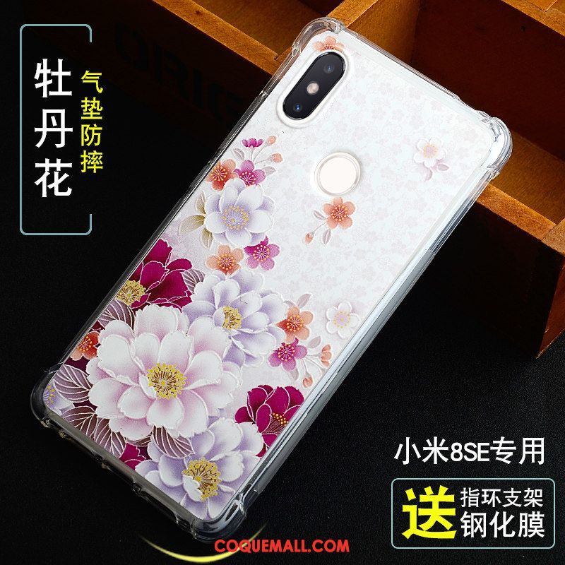 Étui Xiaomi Mi 8 Se Incassable Protection Personnalité, Coque Xiaomi Mi 8 Se Petit Fluide Doux Beige