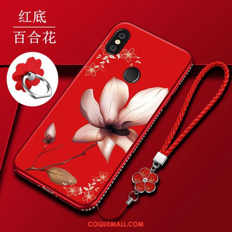 Étui Xiaomi Mi 8 Se Mode Silicone Protection, Coque Xiaomi Mi 8 Se Très Mince Rouge Beige