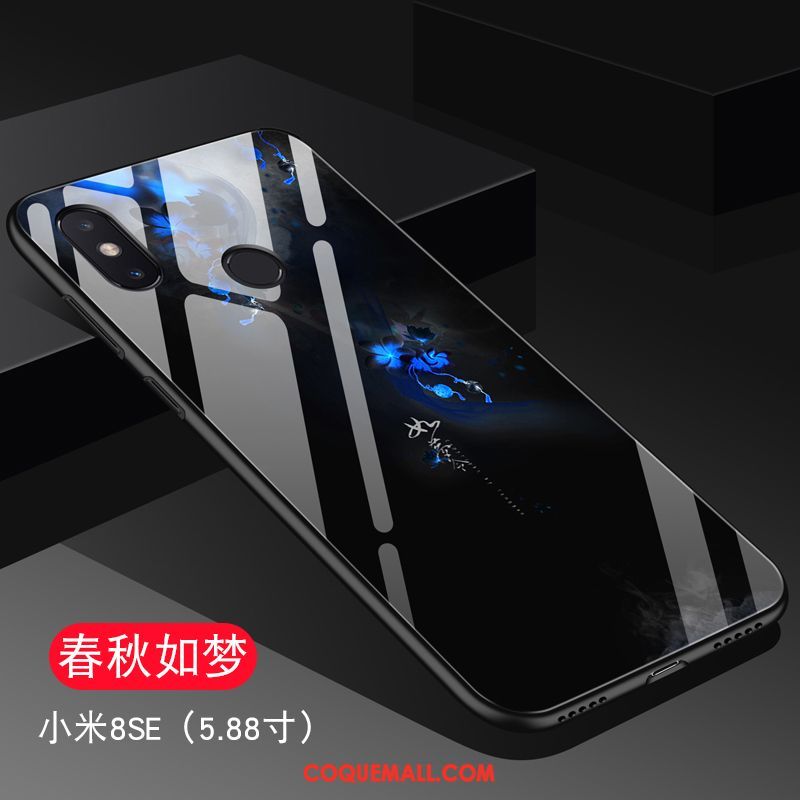 Étui Xiaomi Mi 8 Se Personnalité Bleu Miroir, Coque Xiaomi Mi 8 Se Incassable Téléphone Portable Beige