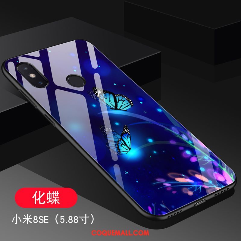 Étui Xiaomi Mi 8 Se Personnalité Bleu Miroir, Coque Xiaomi Mi 8 Se Incassable Téléphone Portable Beige