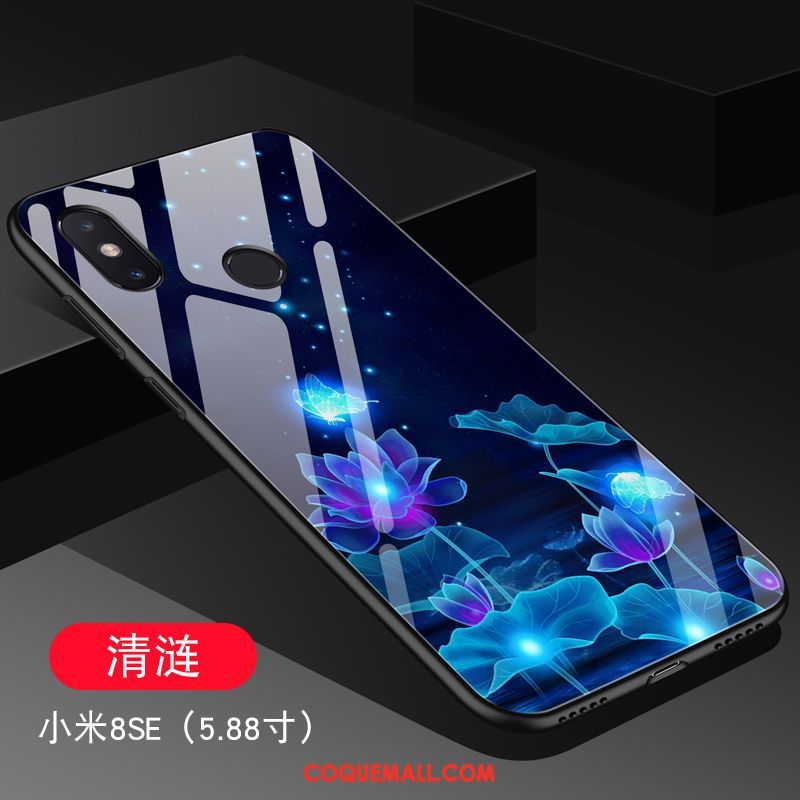 Étui Xiaomi Mi 8 Se Personnalité Bleu Miroir, Coque Xiaomi Mi 8 Se Incassable Téléphone Portable Beige