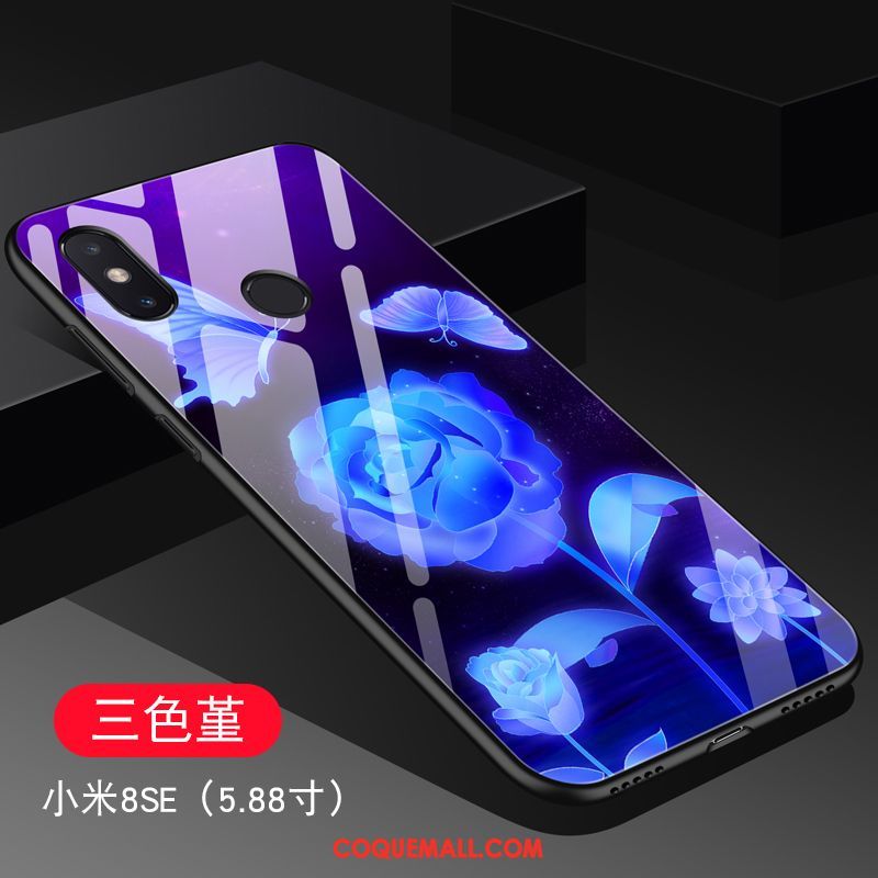 Étui Xiaomi Mi 8 Se Personnalité Bleu Miroir, Coque Xiaomi Mi 8 Se Incassable Téléphone Portable Beige