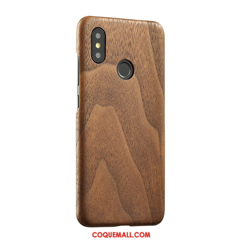 Étui Xiaomi Mi 8 Se Petit Bois Téléphone Portable, Coque Xiaomi Mi 8 Se Difficile Noir Beige