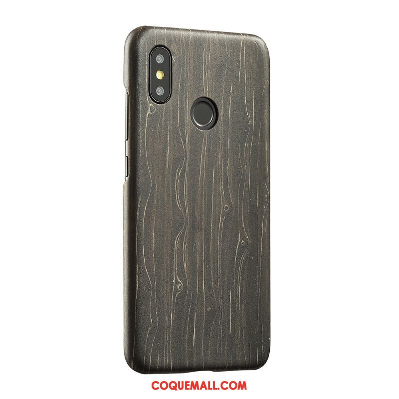 Étui Xiaomi Mi 8 Se Petit Bois Téléphone Portable, Coque Xiaomi Mi 8 Se Difficile Noir Beige