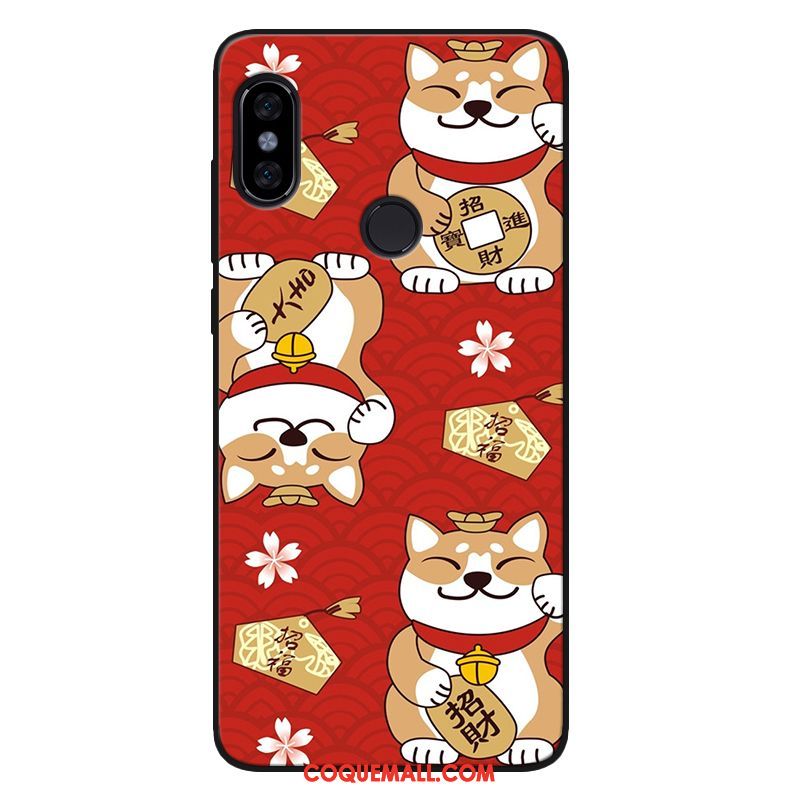 Étui Xiaomi Mi 8 Se Petit Délavé En Daim Fluide Doux, Coque Xiaomi Mi 8 Se Silicone Rouge Beige