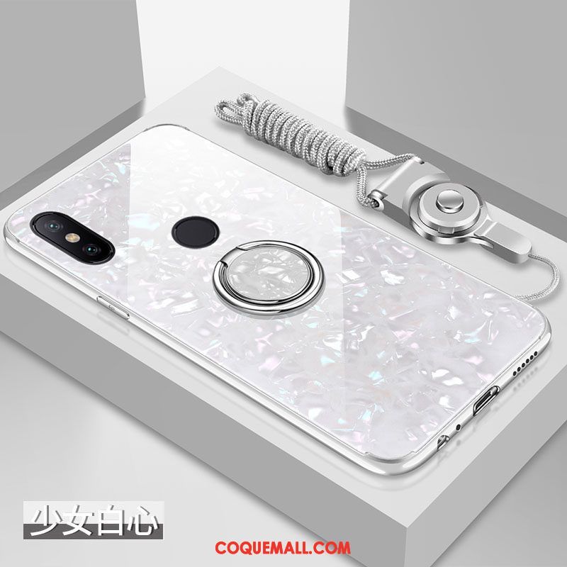 Étui Xiaomi Mi 8 Se Protection Coquille Tout Compris, Coque Xiaomi Mi 8 Se Verre Créatif Beige