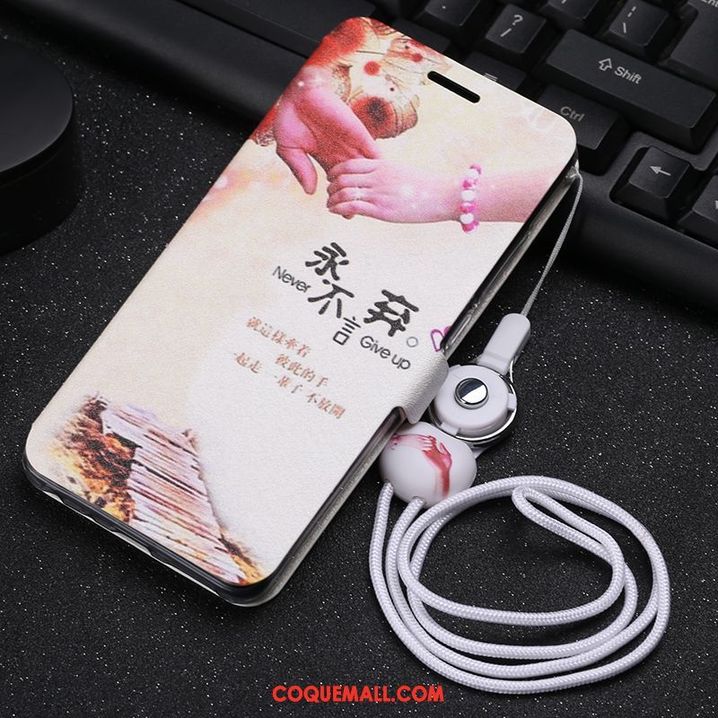 Étui Xiaomi Mi 8 Se Protection Dessin Animé Téléphone Portable, Coque Xiaomi Mi 8 Se Petit Clamshell Beige