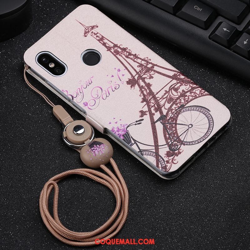 Étui Xiaomi Mi 8 Se Protection Dessin Animé Téléphone Portable, Coque Xiaomi Mi 8 Se Petit Clamshell Beige