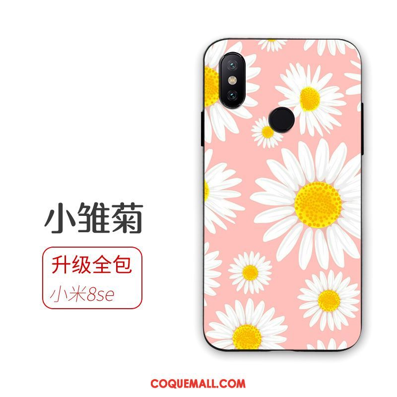 Étui Xiaomi Mi 8 Se Silicone Vert Incassable, Coque Xiaomi Mi 8 Se Fruit Modèle Fleurie Beige