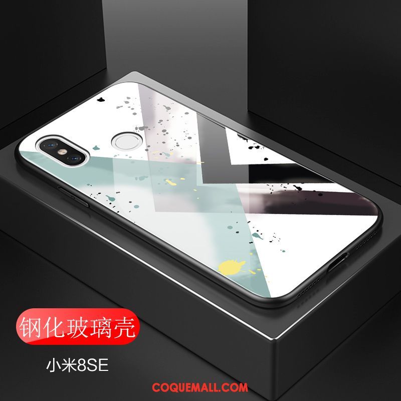 Étui Xiaomi Mi 8 Se Tendance Personnalité Luxe, Coque Xiaomi Mi 8 Se Rose Géométrie Beige