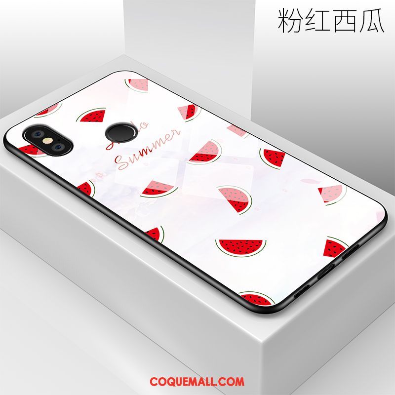 Étui Xiaomi Mi 8 Se Verre Tout Compris Téléphone Portable, Coque Xiaomi Mi 8 Se Net Rouge Petit Beige