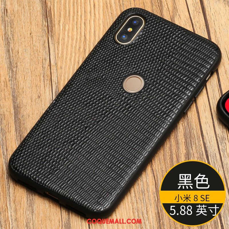 Étui Xiaomi Mi 8 Se Étui En Cuir Bleu Marin Protection, Coque Xiaomi Mi 8 Se Tout Compris Grand Beige