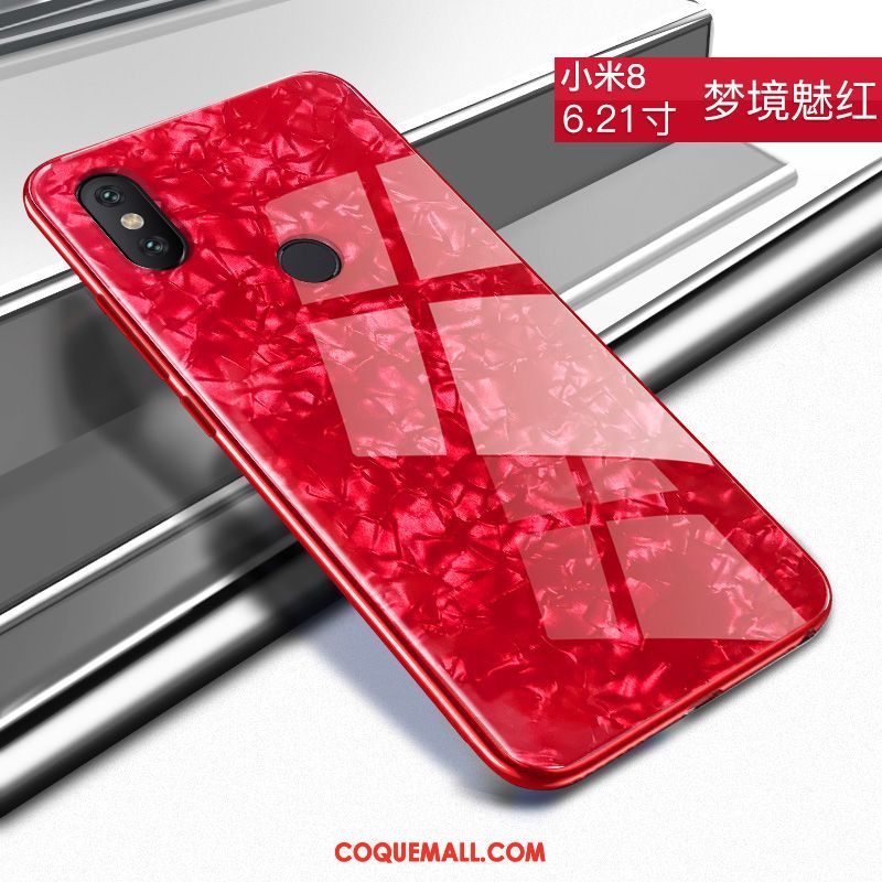 Étui Xiaomi Mi 8 Silicone Créatif Incassable, Coque Xiaomi Mi 8 Marque De Tendance Jeunesse Beige