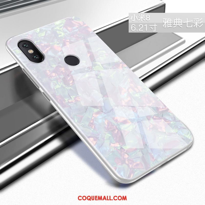 Étui Xiaomi Mi 8 Silicone Créatif Incassable, Coque Xiaomi Mi 8 Marque De Tendance Jeunesse Beige