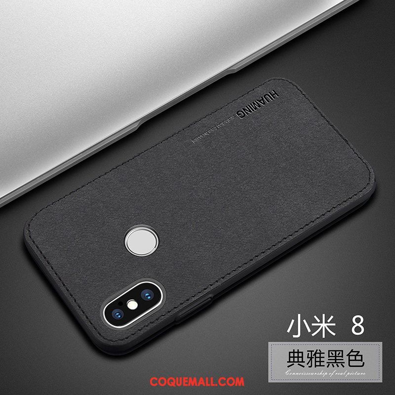 Étui Xiaomi Mi 8 Simple Luxe Silicone, Coque Xiaomi Mi 8 Nouveau Fluide Doux Beige