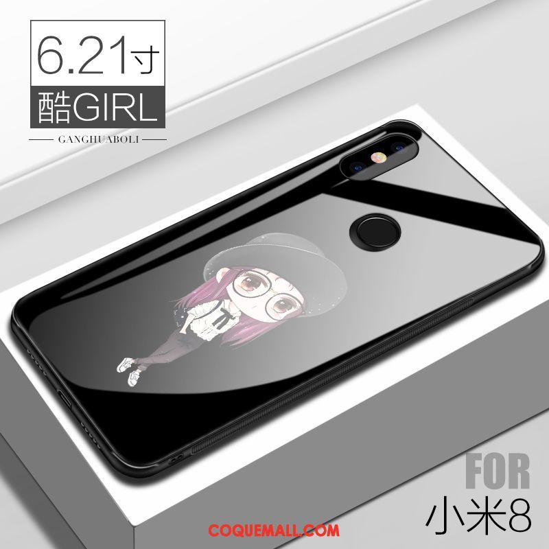 Étui Xiaomi Mi 8 Tendance Personnalité Téléphone Portable, Coque Xiaomi Mi 8 Créatif Petit Beige