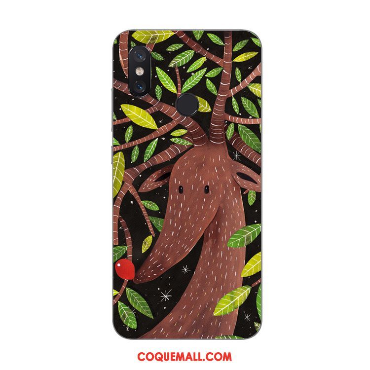 Étui Xiaomi Mi 8 Tigre Fluide Doux Personnalité, Coque Xiaomi Mi 8 Cerf Petit Beige