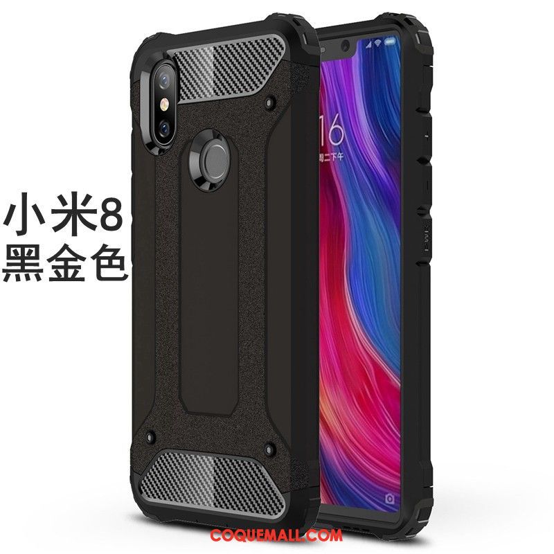 Étui Xiaomi Mi 8 Tout Compris Couvercle Arrière Protection, Coque Xiaomi Mi 8 Fluide Doux Petit Beige