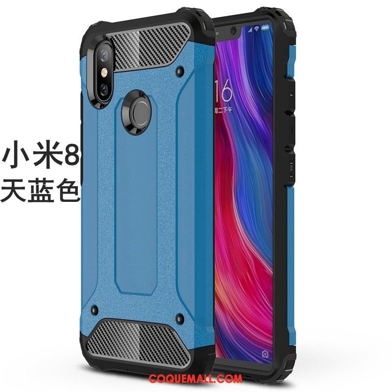 Étui Xiaomi Mi 8 Tout Compris Couvercle Arrière Protection, Coque Xiaomi Mi 8 Fluide Doux Petit Beige