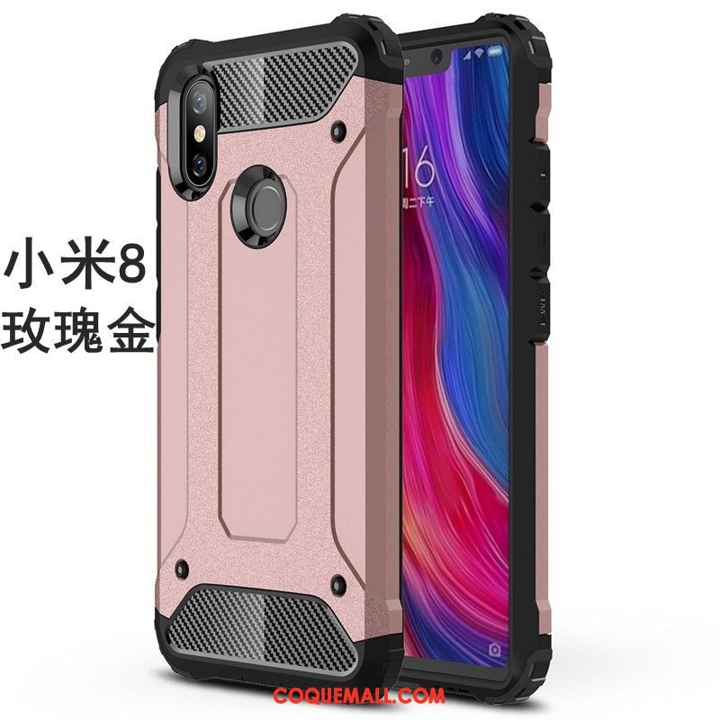 Étui Xiaomi Mi 8 Tout Compris Couvercle Arrière Protection, Coque Xiaomi Mi 8 Fluide Doux Petit Beige