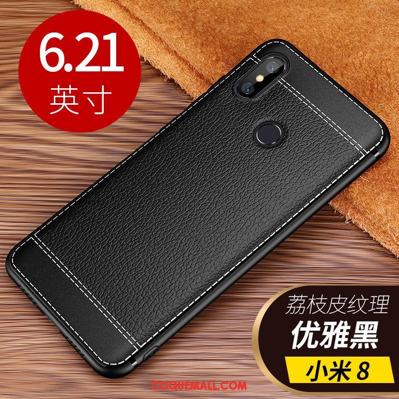 Étui Xiaomi Mi 8 Tout Compris Fluide Doux Téléphone Portable, Coque Xiaomi Mi 8 Légères Modèle Fleurie Beige