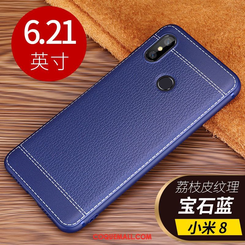 Étui Xiaomi Mi 8 Tout Compris Fluide Doux Téléphone Portable, Coque Xiaomi Mi 8 Légères Modèle Fleurie Beige