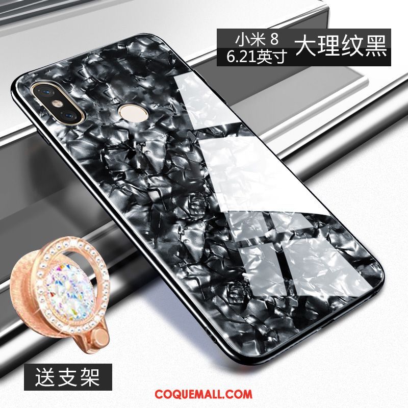 Étui Xiaomi Mi 8 Très Mince Silicone Créatif, Coque Xiaomi Mi 8 Ornements Suspendus Protection Beige