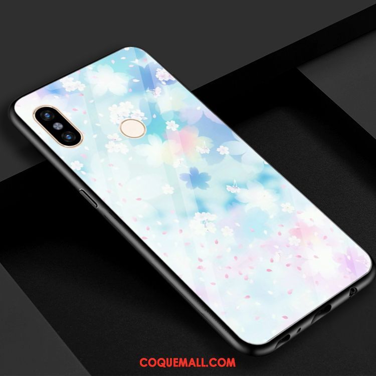 Étui Xiaomi Mi 8 Vent Sakura Miroir, Coque Xiaomi Mi 8 Verre Petit Beige