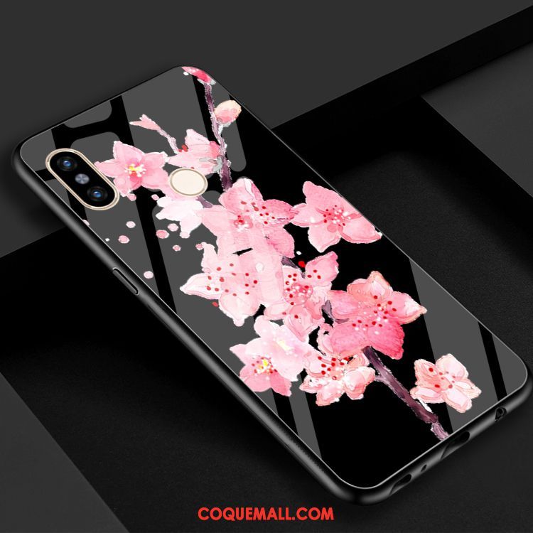 Étui Xiaomi Mi 8 Vent Sakura Miroir, Coque Xiaomi Mi 8 Verre Petit Beige