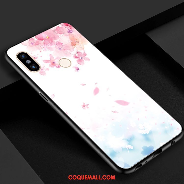 Étui Xiaomi Mi 8 Vent Sakura Miroir, Coque Xiaomi Mi 8 Verre Petit Beige