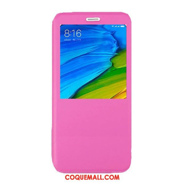 Étui Xiaomi Mi 8 Windows Or Protection, Coque Xiaomi Mi 8 Étui En Cuir Clamshell Beige