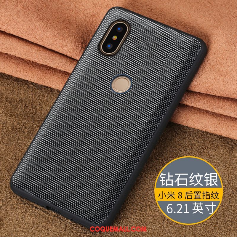 Étui Xiaomi Mi 8 Étui En Cuir Cuir Véritable Incassable, Coque Xiaomi Mi 8 Téléphone Portable Tempérer Beige