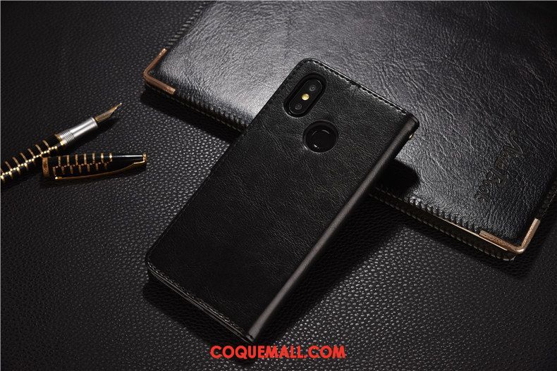 Étui Xiaomi Mi 8 Étui En Cuir Incassable Petit, Coque Xiaomi Mi 8 Téléphone Portable Silicone Braun Beige