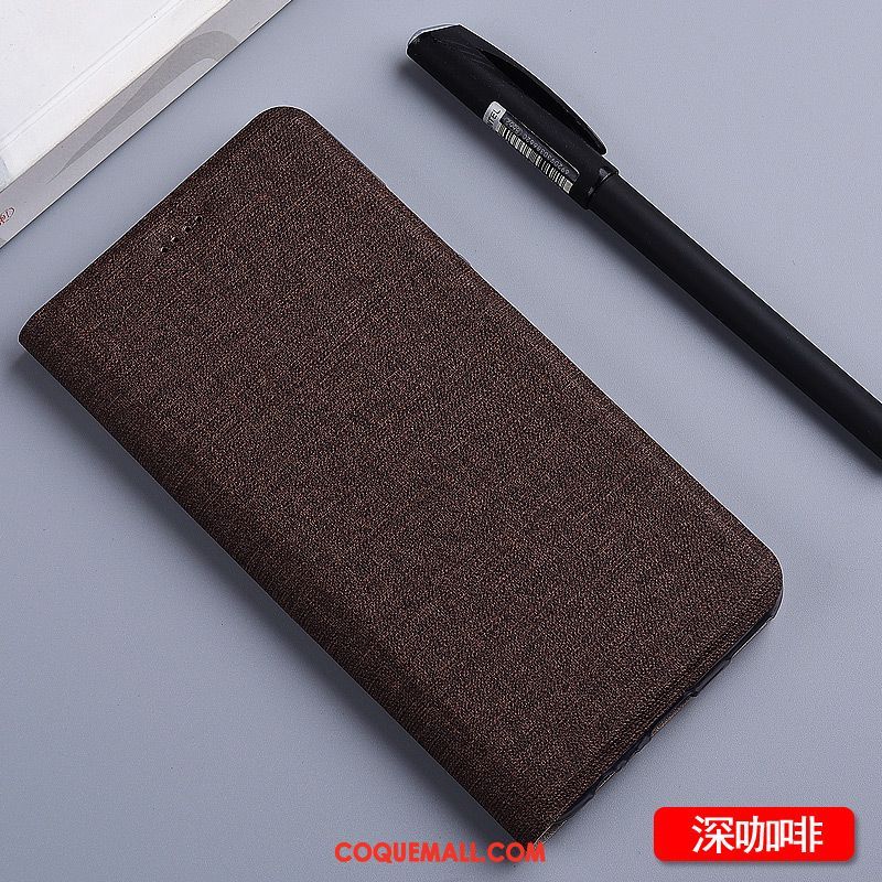 Étui Xiaomi Mi 8 Étui En Cuir Téléphone Portable Rose, Coque Xiaomi Mi 8 Protection Matelassé Beige