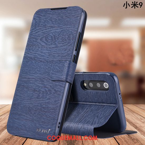 Étui Xiaomi Mi 9 Clamshell Protection Fluide Doux, Coque Xiaomi Mi 9 Téléphone Portable Silicone Beige