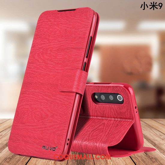 Étui Xiaomi Mi 9 Clamshell Protection Fluide Doux, Coque Xiaomi Mi 9 Téléphone Portable Silicone Beige