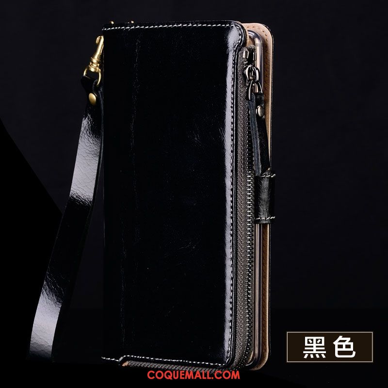 Étui Xiaomi Mi 9 Cuir Véritable Incassable Business, Coque Xiaomi Mi 9 Protection Tout Compris Beige