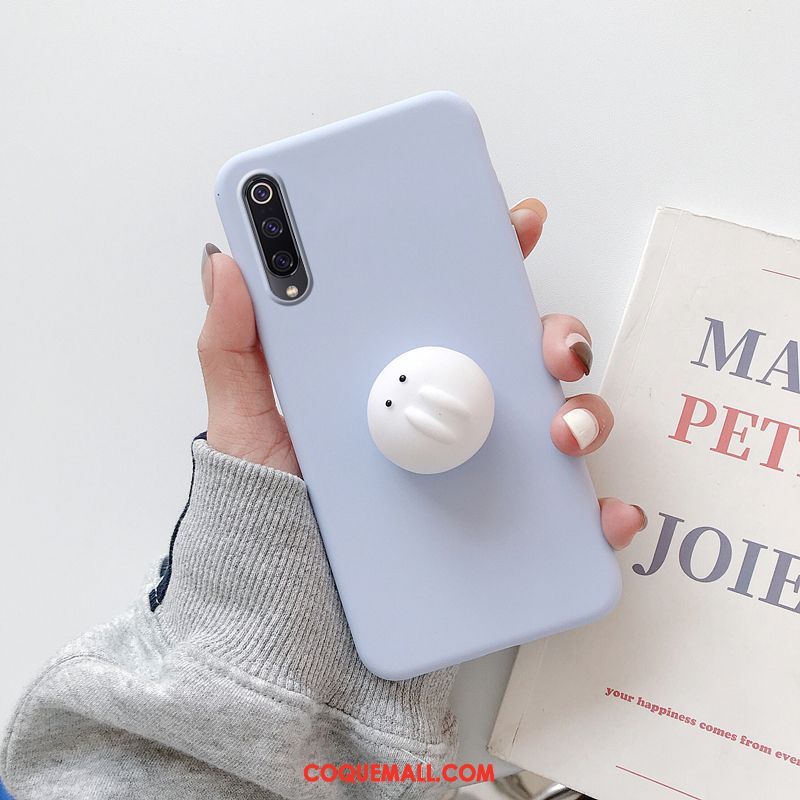 Étui Xiaomi Mi 9 Lite Charmant Téléphone Portable Fluide Doux, Coque Xiaomi Mi 9 Lite Jeunesse Modèle Fleurie Beige