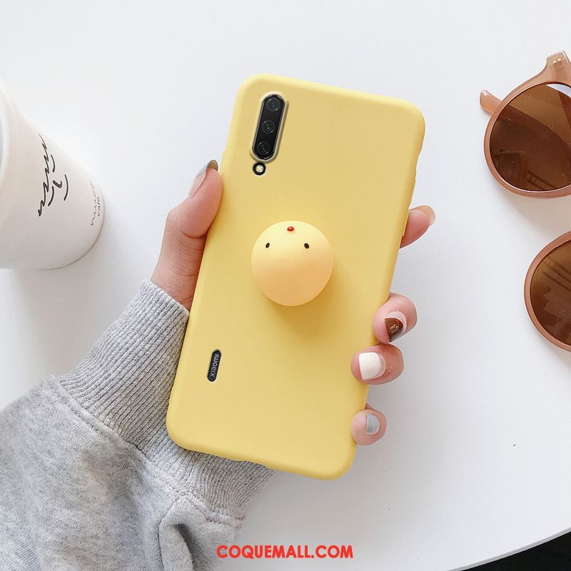 Étui Xiaomi Mi 9 Lite Charmant Téléphone Portable Fluide Doux, Coque Xiaomi Mi 9 Lite Jeunesse Modèle Fleurie Beige