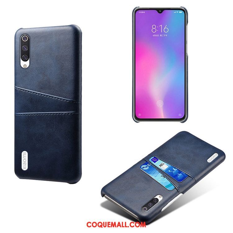 Étui Xiaomi Mi 9 Lite Incassable Téléphone Portable Modèle Fleurie, Coque Xiaomi Mi 9 Lite Nouveau Vert Beige