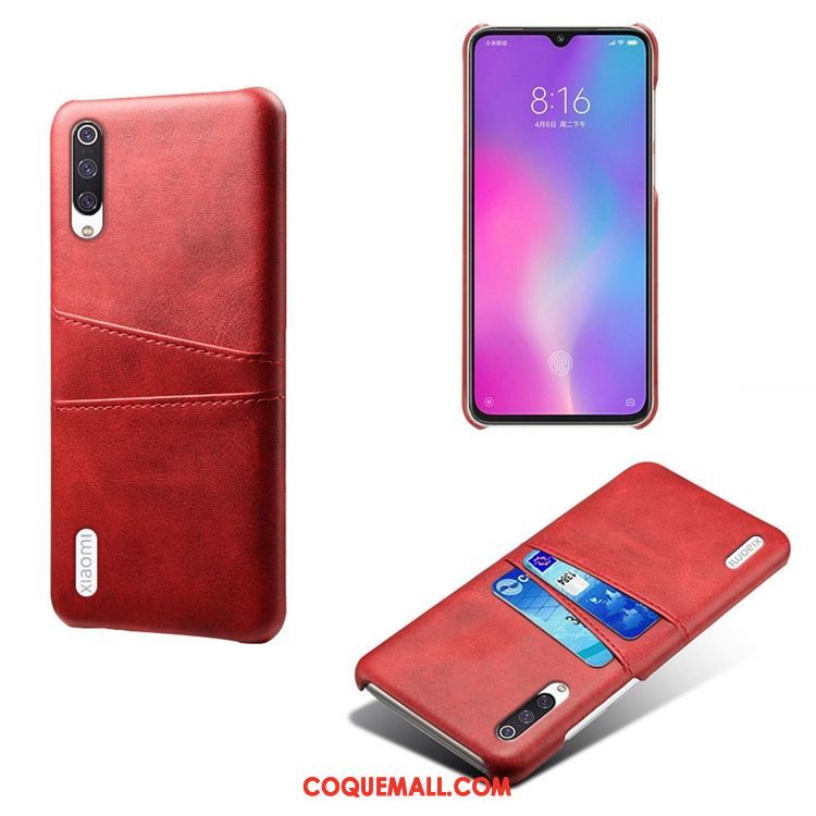 Étui Xiaomi Mi 9 Lite Incassable Téléphone Portable Modèle Fleurie, Coque Xiaomi Mi 9 Lite Nouveau Vert Beige