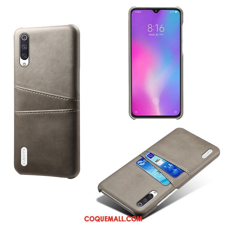 Étui Xiaomi Mi 9 Lite Incassable Téléphone Portable Modèle Fleurie, Coque Xiaomi Mi 9 Lite Nouveau Vert Beige