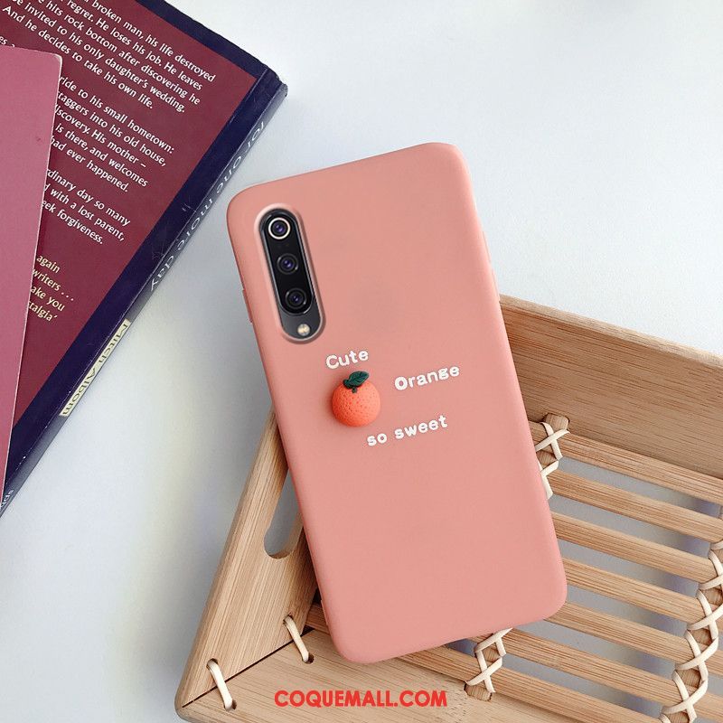 Étui Xiaomi Mi 9 Lite Jeunesse Net Rouge Téléphone Portable, Coque Xiaomi Mi 9 Lite Créatif Silicone Beige