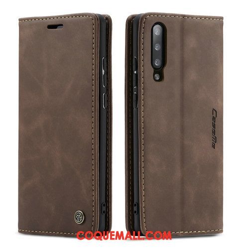 Étui Xiaomi Mi 9 Lite Magnétisme En Cuir Business, Coque Xiaomi Mi 9 Lite Petit Rouge Beige