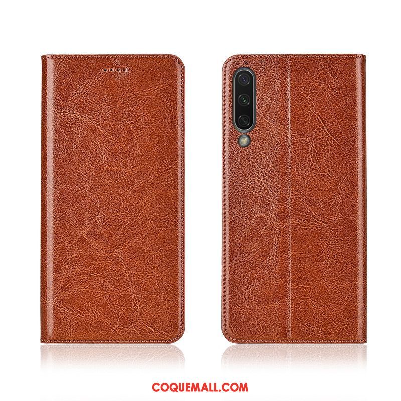 Étui Xiaomi Mi 9 Lite Personnalisé Modèle Fleurie Silicone, Coque Xiaomi Mi 9 Lite Téléphone Portable Protection Braun Beige