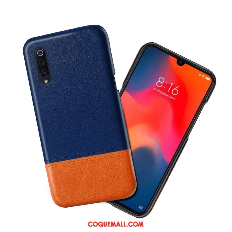 Étui Xiaomi Mi 9 Lite Personnalité Cuir Qualité, Coque Xiaomi Mi 9 Lite Incassable Tendance Beige